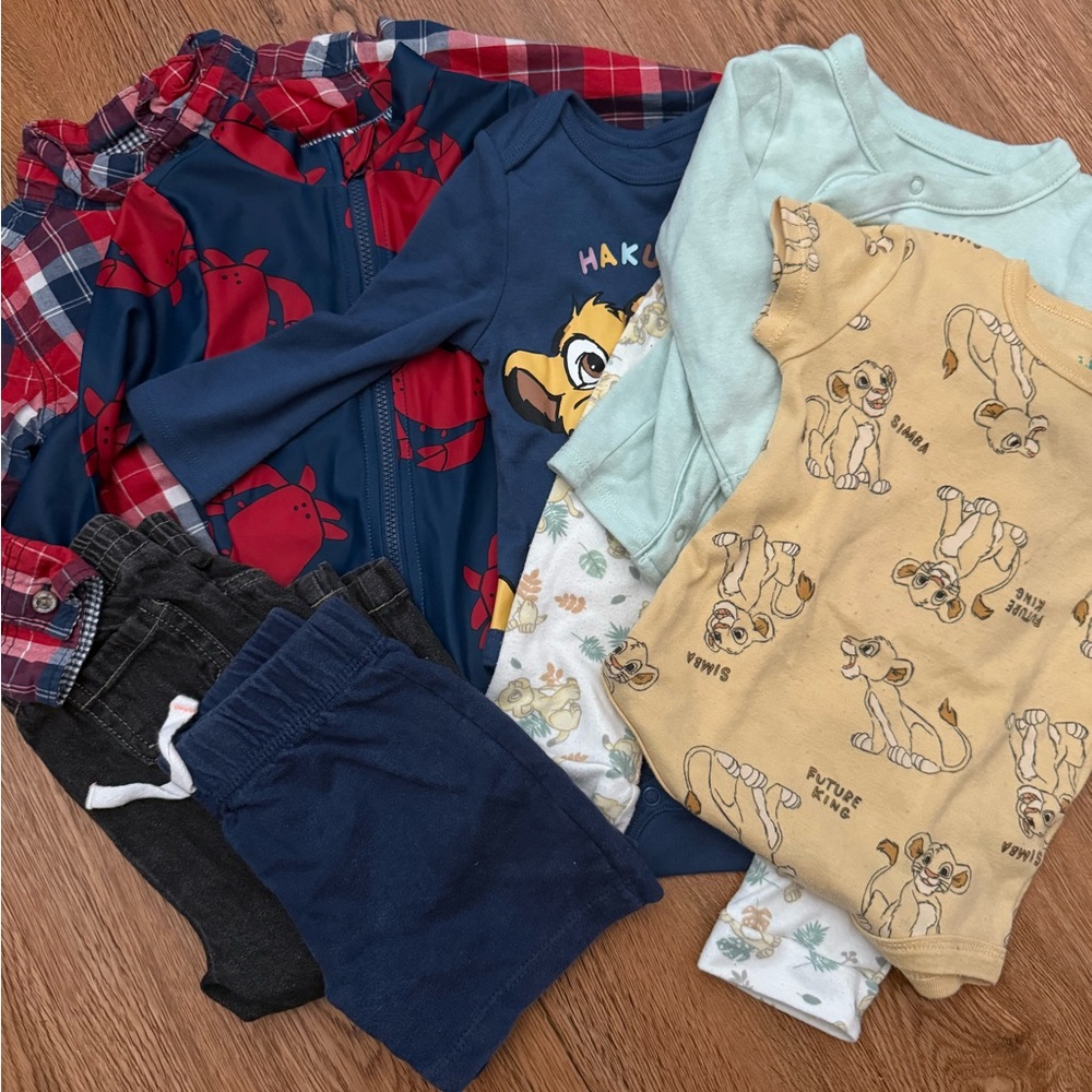 6-12m Boys Clothing Bundle with Lion King Theme